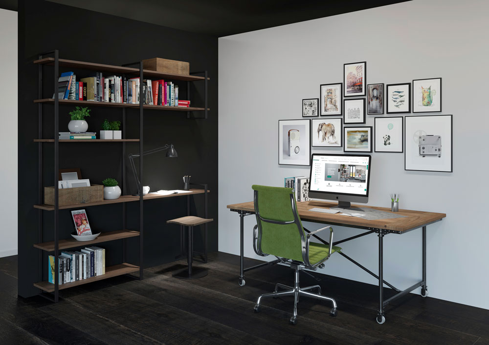 Готовое решение YouK #18 идеально для кабинета или домашнего офиса Kessebohmer